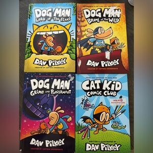 Dog Man Cat Kid hardcover books